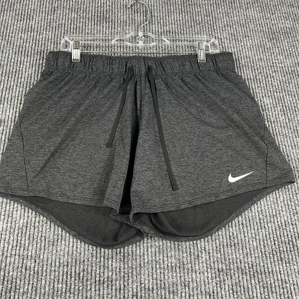 Nike Shorts Womens Large Black Training Running Gym Workout Casual Drawstrings